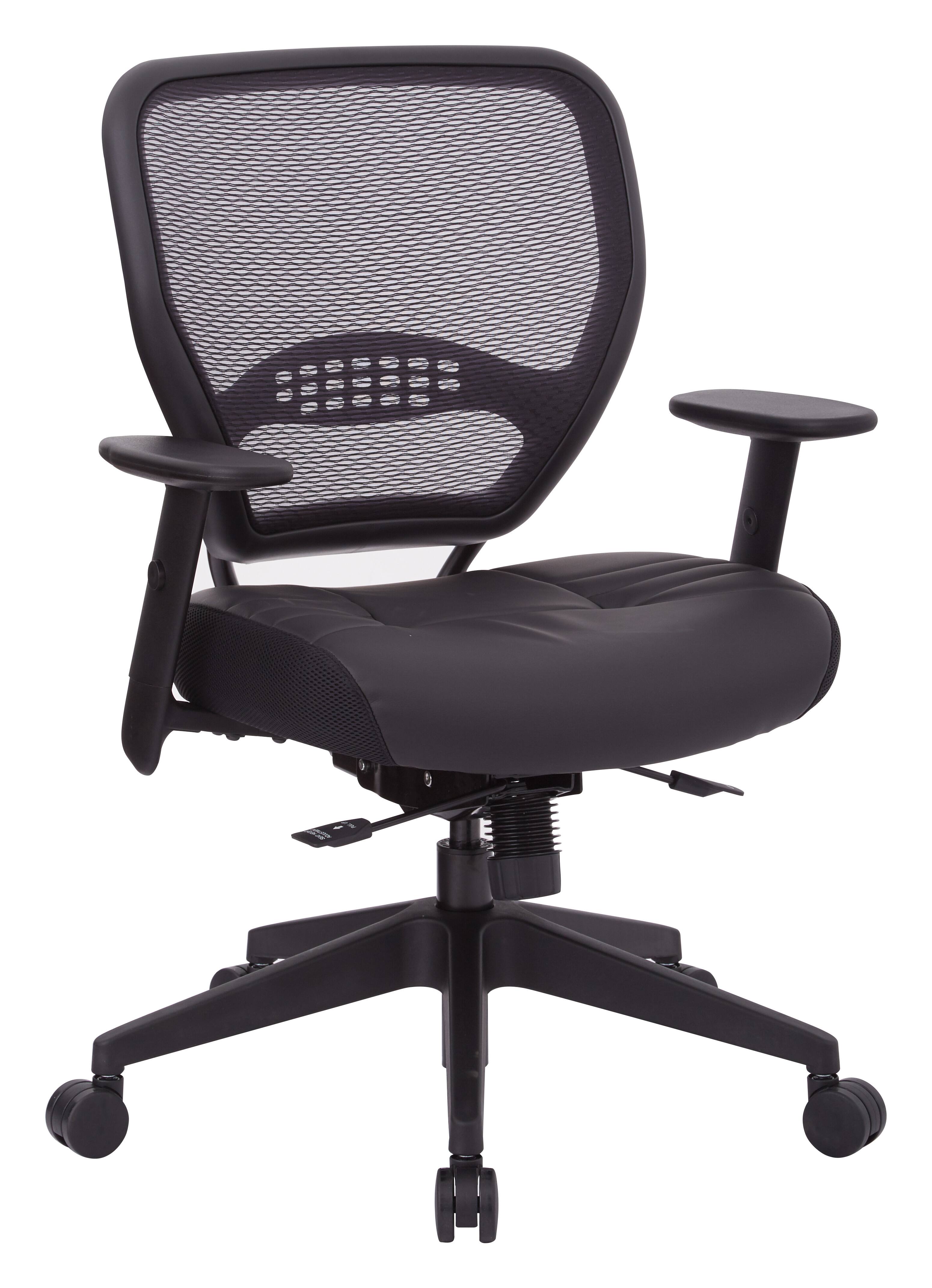 Angle. Office Star Products - Air Grid® Back Managers Chair - Black.