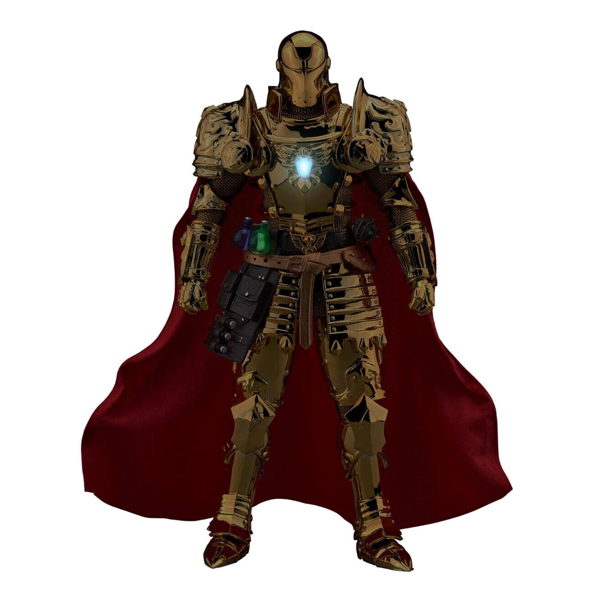 Alt View 2. Marvel - Marvel Medieval Knight Iron Man DAH-046SP Golden PX Action Figure.