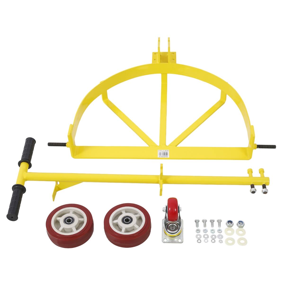 Alt View 2. Ropilly - Ropilly 55 Gallon Drum Dolly Low Profile Steel Drum Caddy with Handle, 1200 lb Capacity Drum Cart - Yellow.