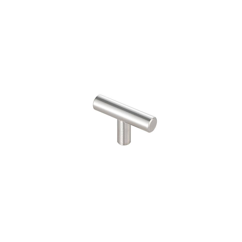 Back. Elegant Decor - Quinn Brushed Nickel T Pull Multipack (set of 10) - Brushed Nickel.