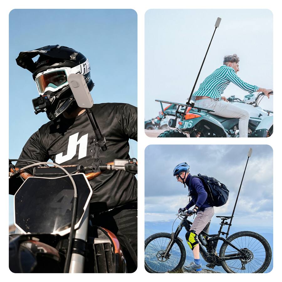 Stick Motorcycle Neewer Motorcycle/Bike Mount Kit with Invisible Selfie Stick for Action ...