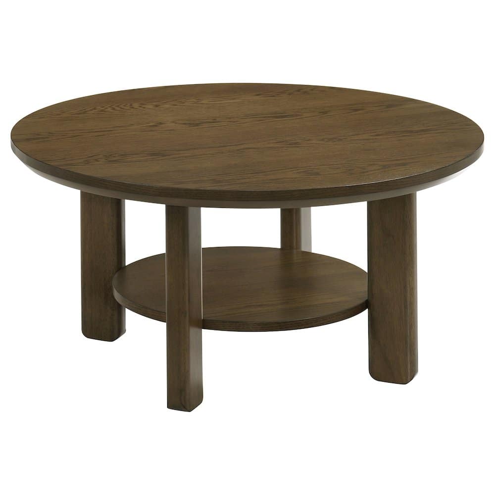 Coaster Co. of America - Ottowa 36-inch Round Wood Cocktail Coffee Table - Brown