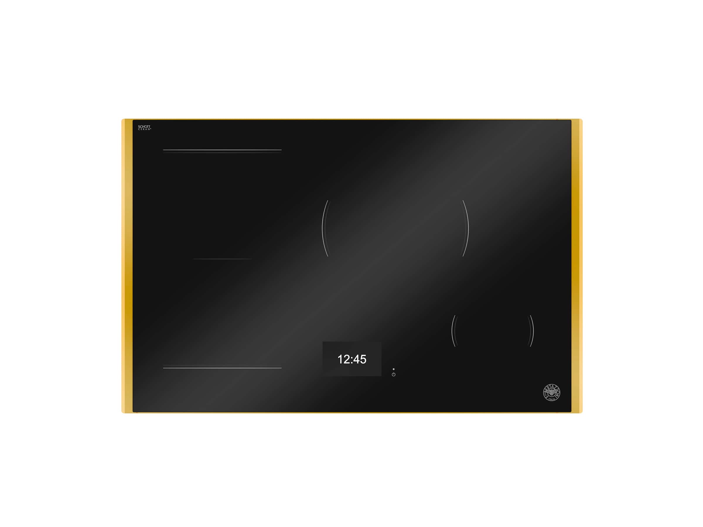 "30"" Bertazzoni Induction Cooktop - Black with Gold Metal Frame - Black Glass/Gold" price history on PriceWatchPro