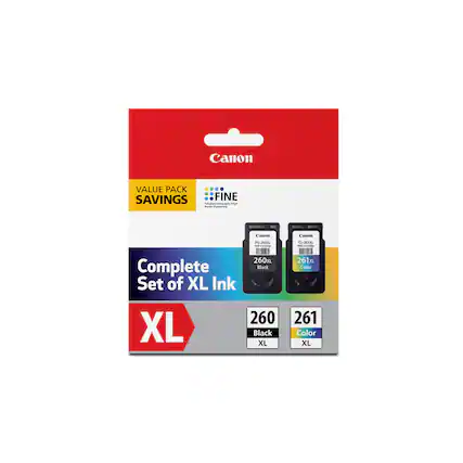 Canon Value Pack Saving - Complete Set of XL Ink (260 XL Black, 260 XL Color, 261 XL Black, 261 XL Color)