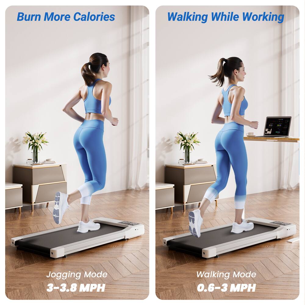 Burn More Calories

Walking While Working

Jogging Mode
3–3.8 MPH

Walking Mode
0.6–3 MPH
