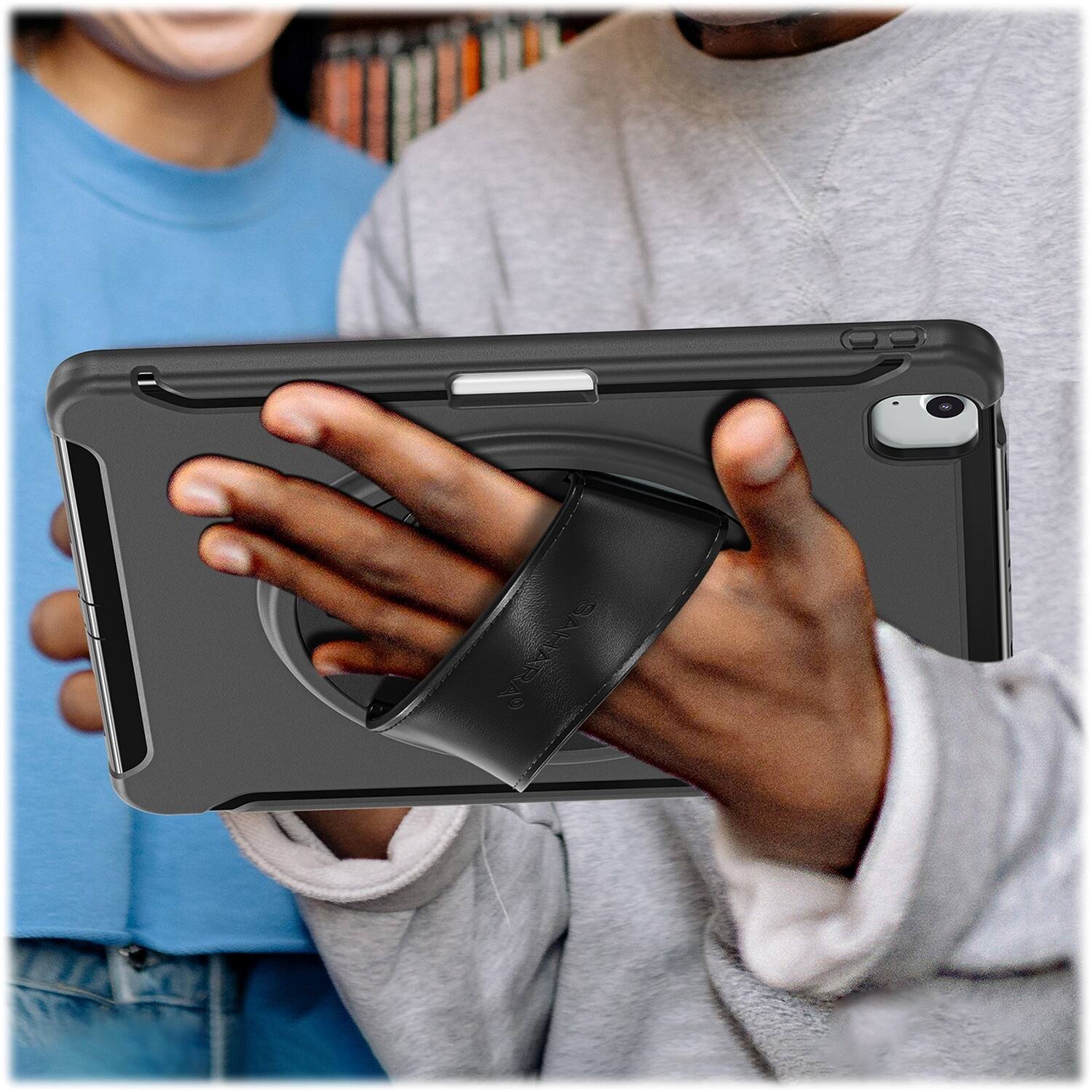 Alt View 17. SaharaCase - Raider Series Heavy Duty Case with Hand Strap for Apple iPad Air 13" M3/M2  - Scorpion Black.