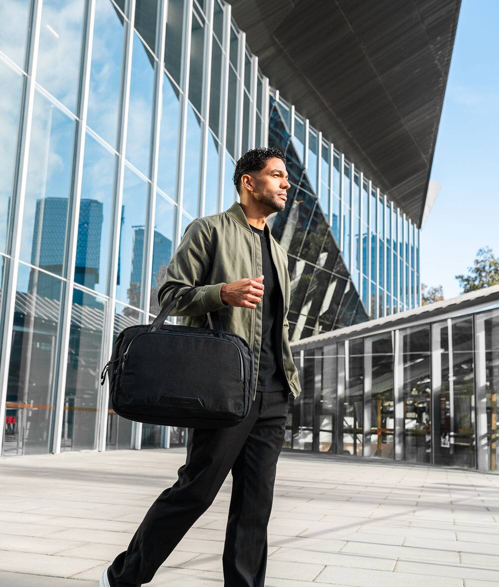 Alt View 8. ALPAKA - Bravo Brief 16 Inch Laptop Briefcase,Messenger Bag for Men and Women, Business Shoulder Bag for Work Travel - Black Axoflux 400D Ripstop Nylon.