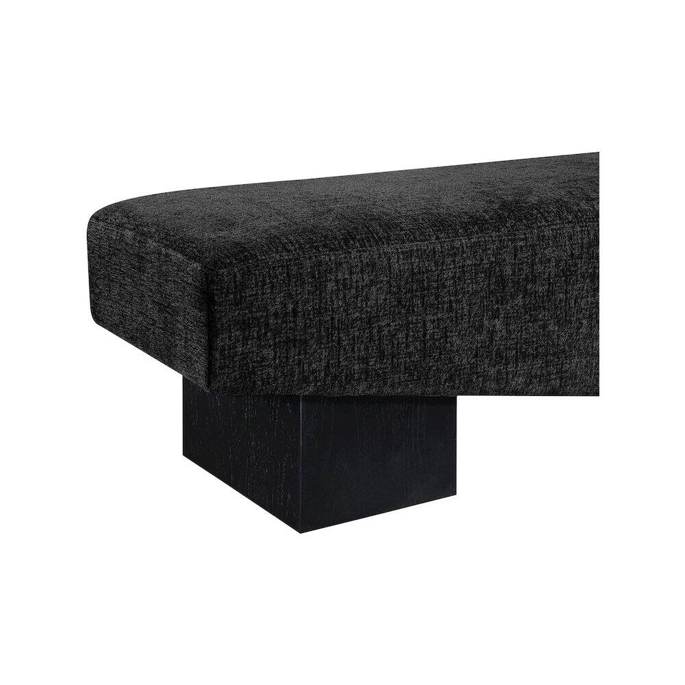 Alt View 4. Meridian Furniture - Alora Black Fabric Bench - Black.
