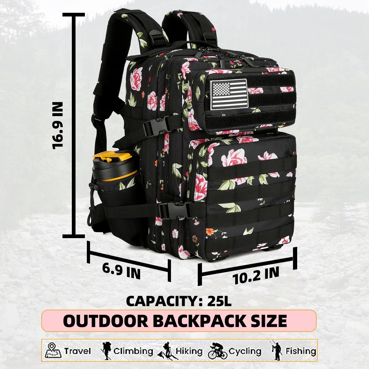 Cozy Serene 25l Backpack Small Travel Rucksack For Men And Women ...