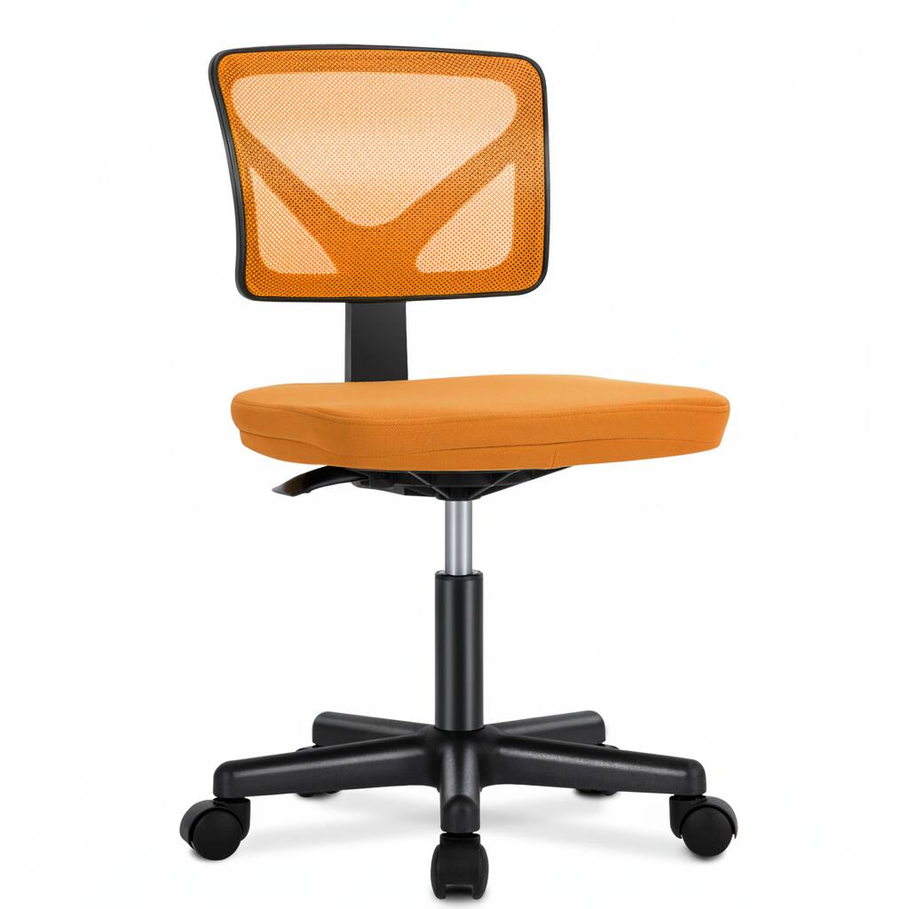 Front. AOITUN - Office Chair-OG ergonomic gray chair with lumbar support and adjustable armrests for home office - Orange.