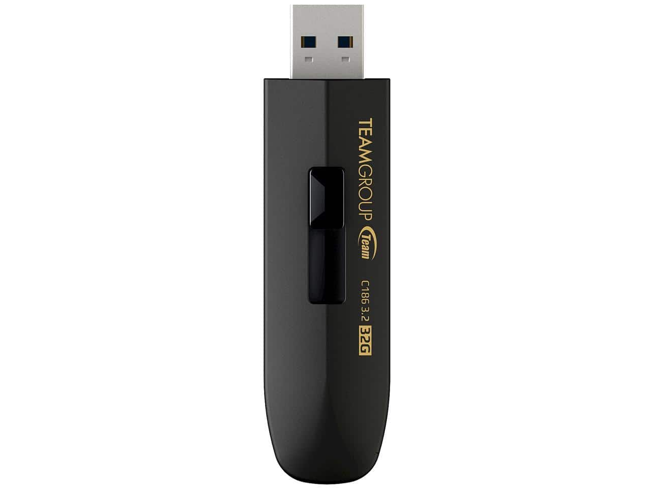 Team Group - 32GB C186 USB 3.2 Gen 1 Flash Drive (TC186332GB01) - Black