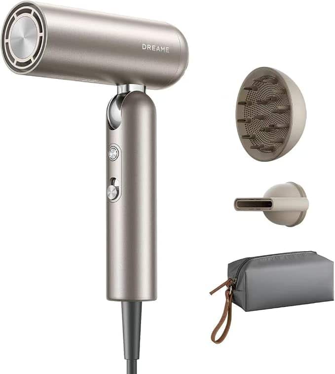 Front. Dreame - High-Speed Hair Dryer with 110,000 RPM Motor, 300M Negative Ions, Smart NTC Heat Control & Low Noise 2026 - Titanium Gold.