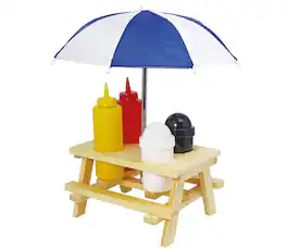 Kuchenprofi - Picnic Condiment Set for Ketchup, Mustard, Salt & Pepper, 6 Piece Set - Multicolored