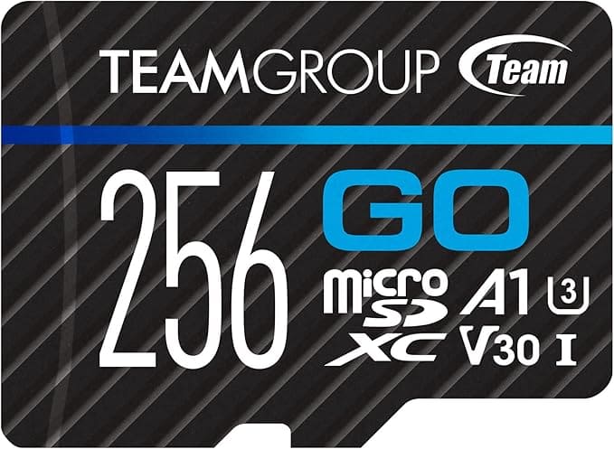 Team Group - TEAMGROUP GO 256GB Micro SD Card for GoPro & Action Cameras MicroSDXC UHS-I U3 High Speed Flash Memory Card 4K