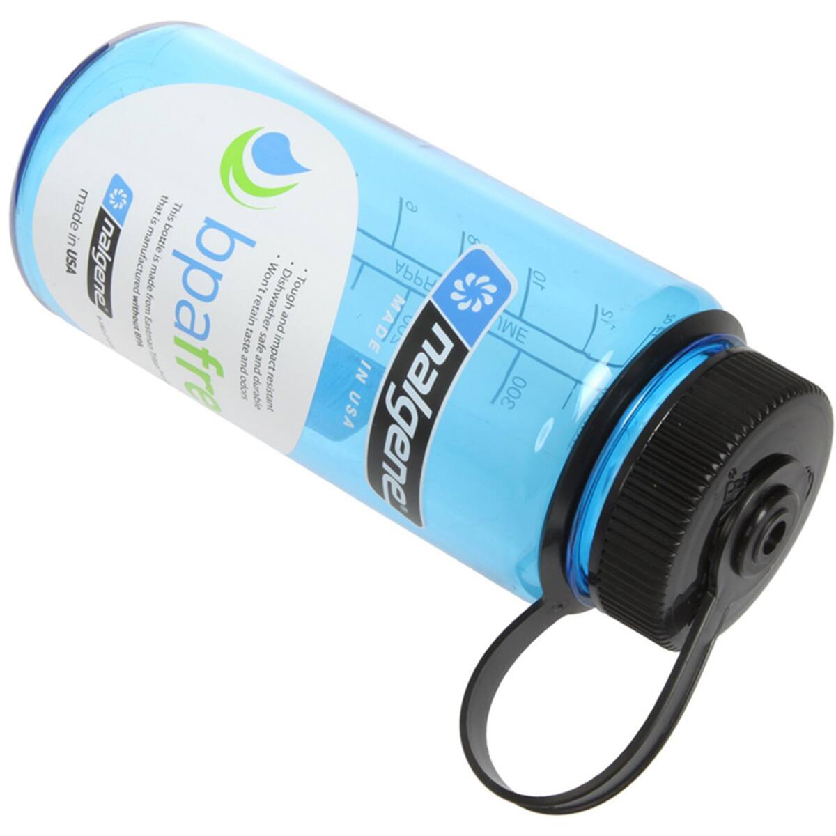 This is a Nalgene bottle made in the USA. It is manufactured without BPA and is dishwasher safe. The bottle is tough and impact resistant, and it won't retain odors or taste.