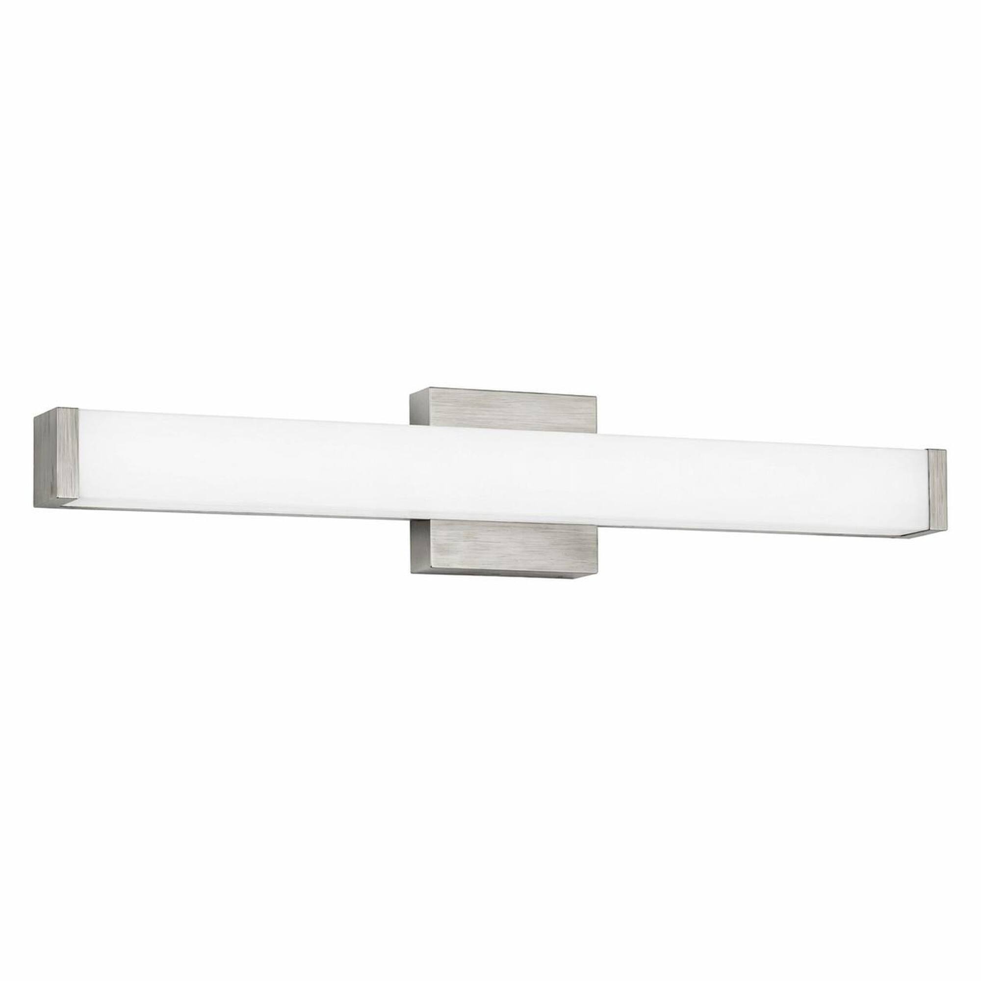 Alt View 3. RYHNUYNE - Modern Brushed Nickel LED Bathroom Vanity Light Bar, 25-Inch, 14W Cool White 6000K, Wall-Mounted Fixture for Mirror.