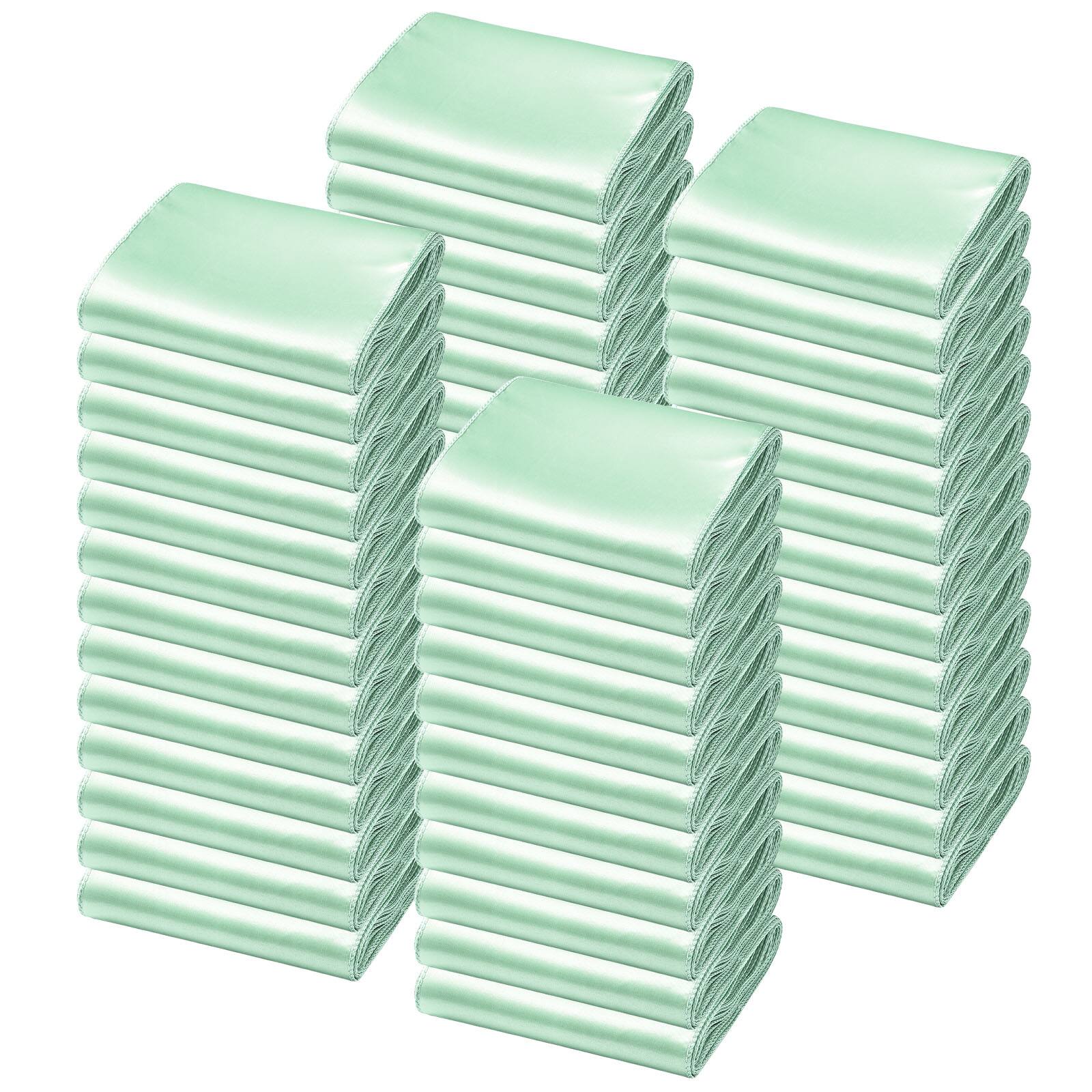 Alt View 5. VEVOR - Satin Chair Sashes Bows, 100PCS Chair Ribbon Ties Back Sash, 7 x 108 inch, Light Green Wedding Reception Decoration - Light Green.
