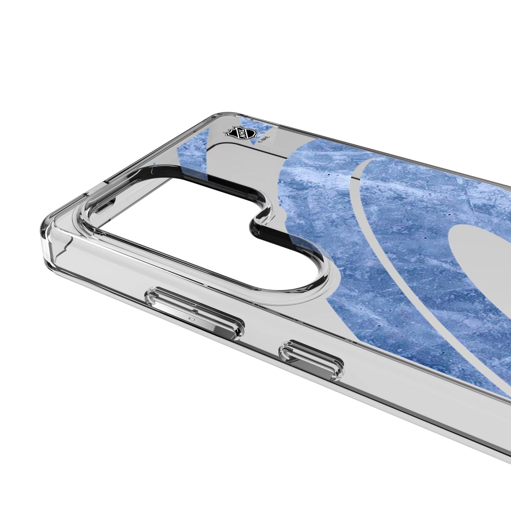 Alt View 2. Keyscaper - Carolina Hurricanes Galaxy Clear Ice Case - S23 Ultra - Multicolor.