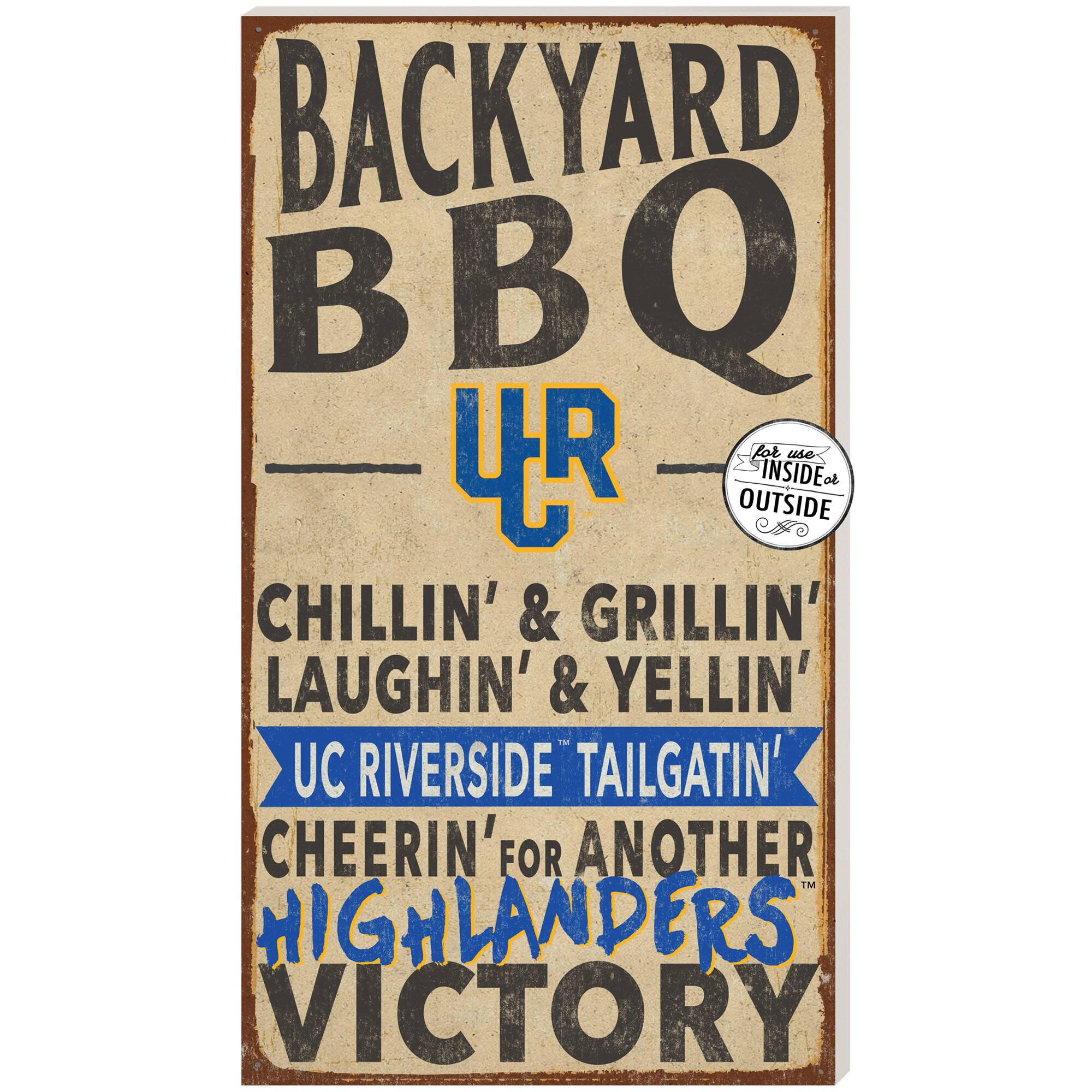 Brown UC Riverside Highlanders 11'' x 20'' Indoor/Outdoor BBQ Sign