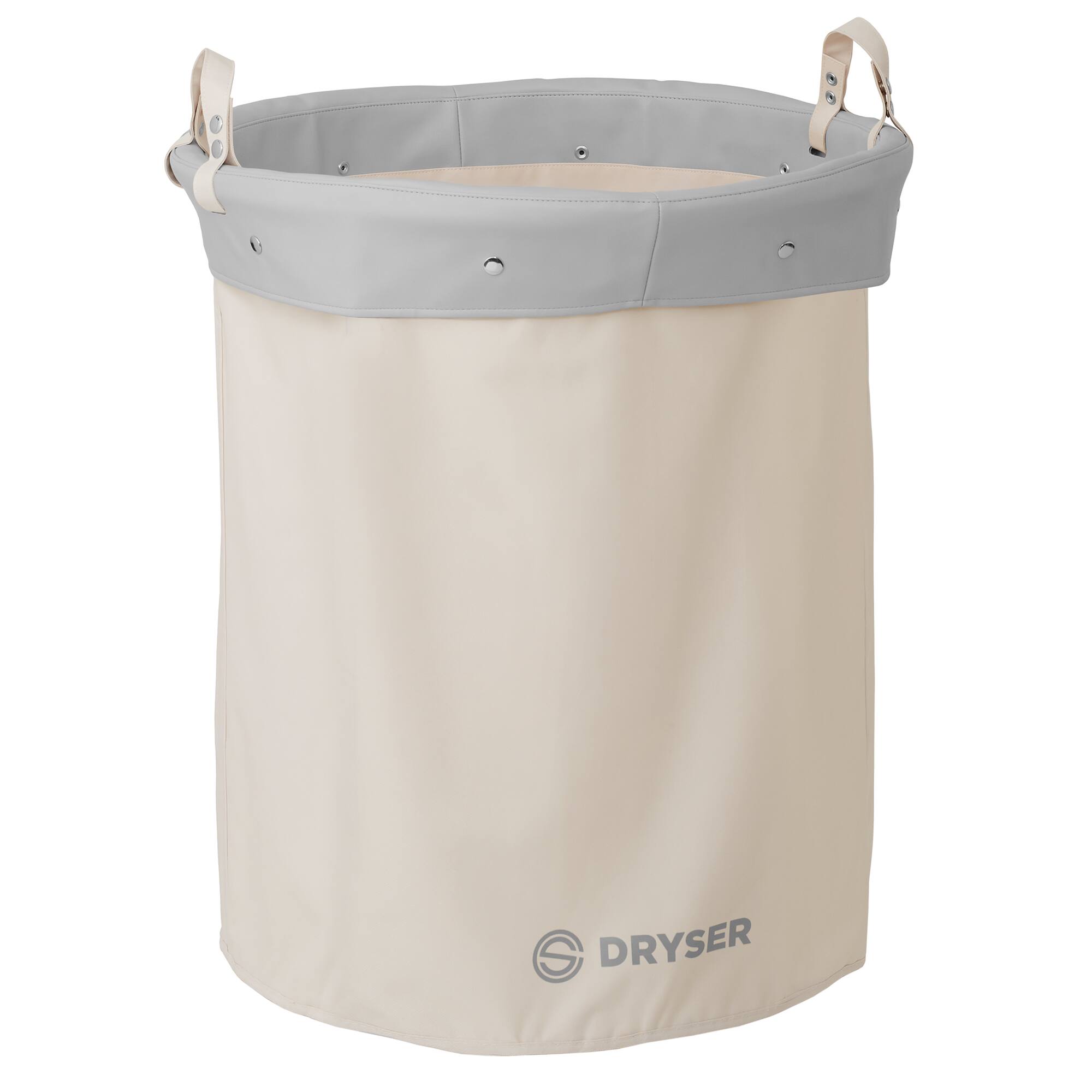 Alt View 1. Dryser - Replacement Round Canvas Bag for Laundry Hamper - White.