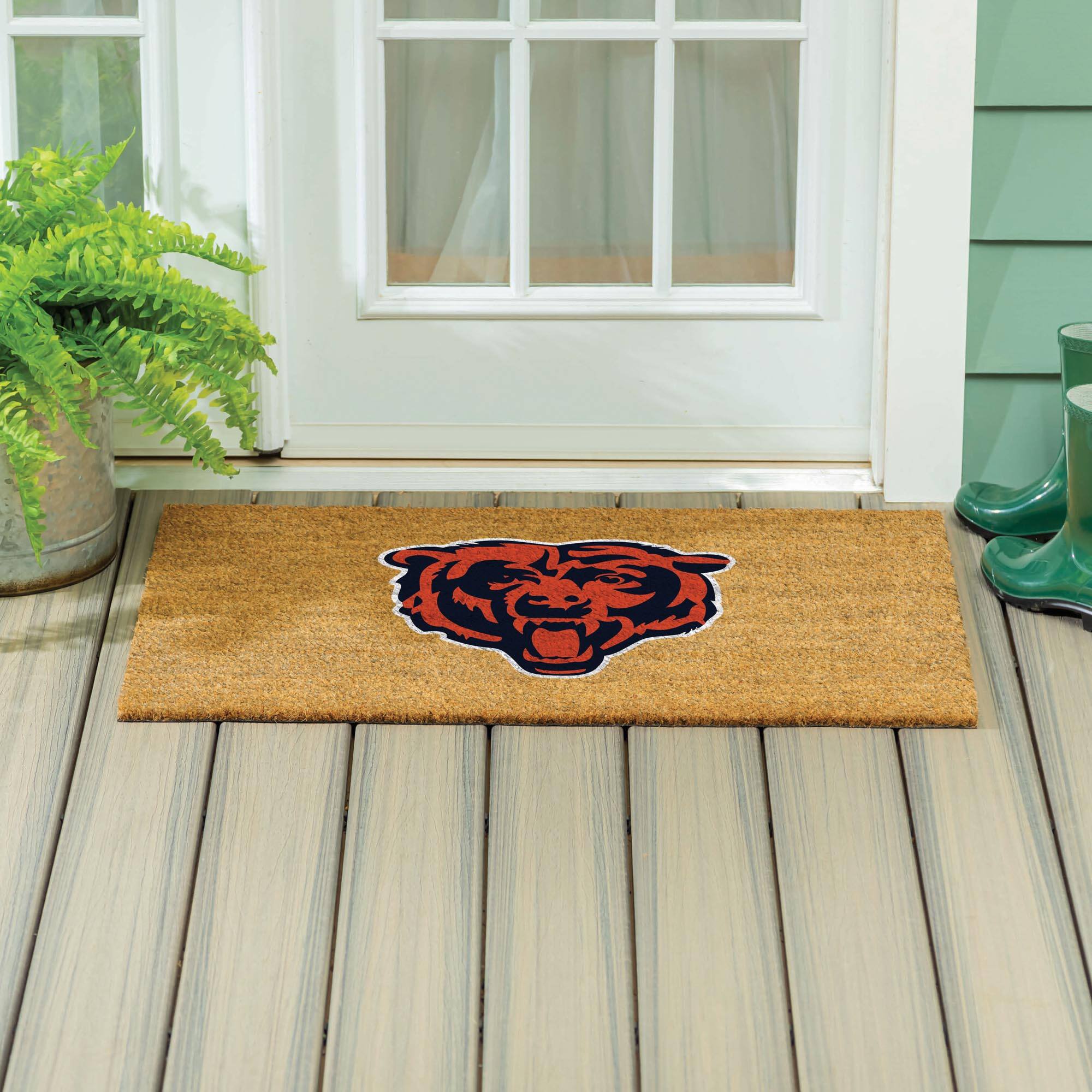 Alt View 3. Evergreen Enterprises - Chicago Bears 24" x 36" Outdoor Team Logo Coir Mat - Brown.