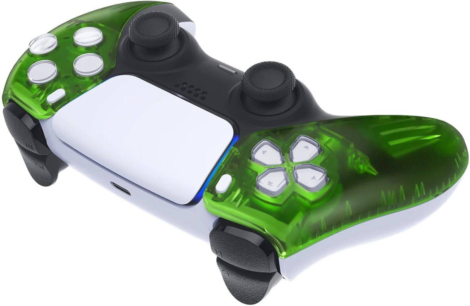 Back. ProControllers - Custom Wireless Controller for PS5 - Clear Green.
