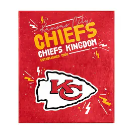 Logo Brands - Kansas City Chiefs 60" x 70" Plush Throw Blanket - Multicolor