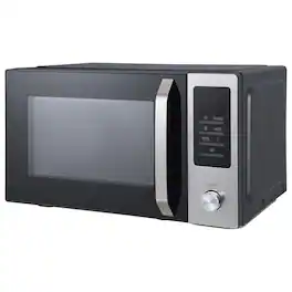 Magic Chef - 1.0 Cubic Feet Stainless Countertop Microwave with Air Fryer - Black