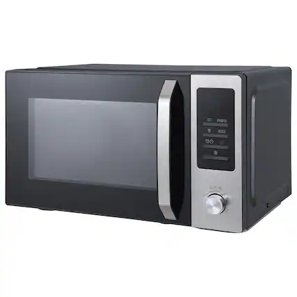 Front. Magic Chef - Magic Chef 1.0 Cubic Feet Stainless Countertop Microwave with Air Fryer, Black - Black.