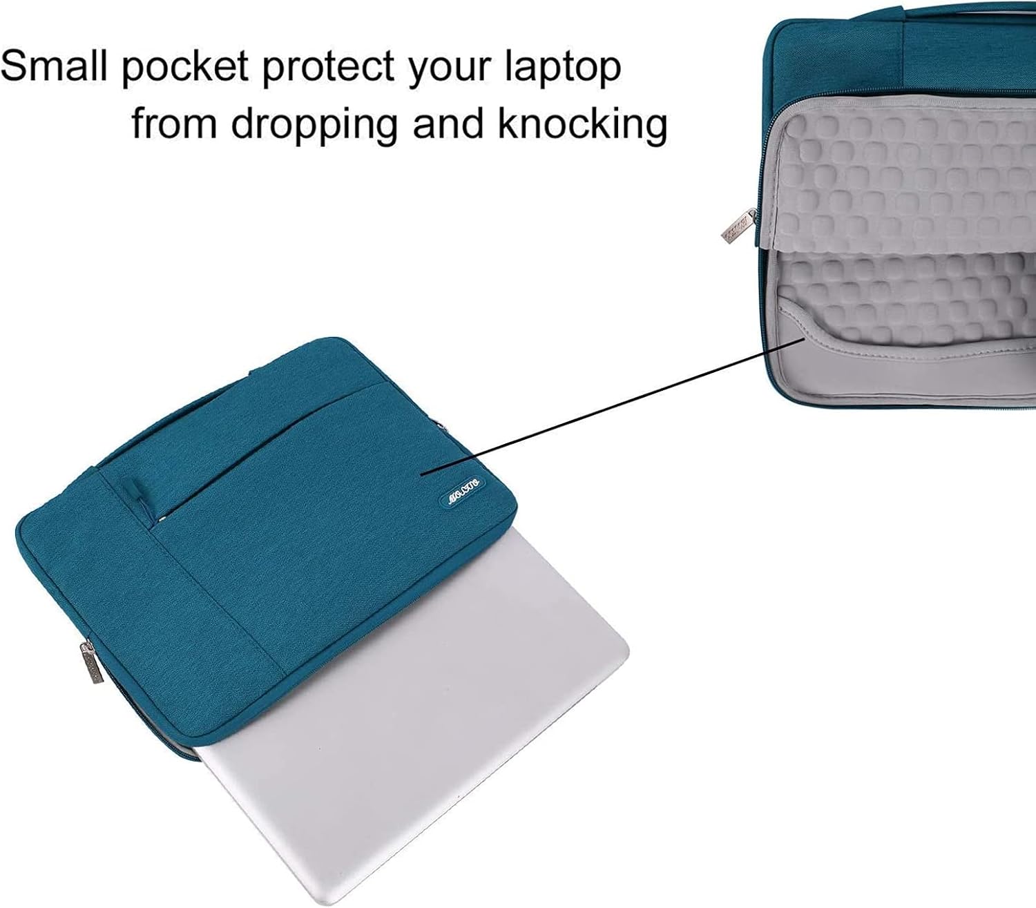 Small pocket protect your laptop from dropping and knocking.