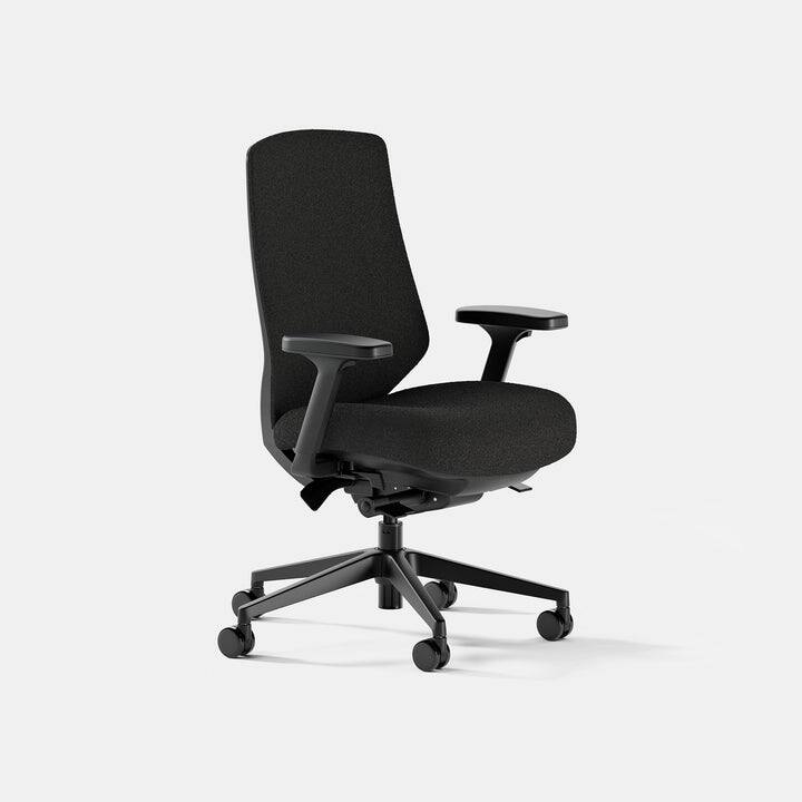 Angle. Branch Furniture - Ergonomic Chair Pro – Premium Office Seating with 14 Points of Adjustment & Dynamic Lumbar Support - Black / Boulder.