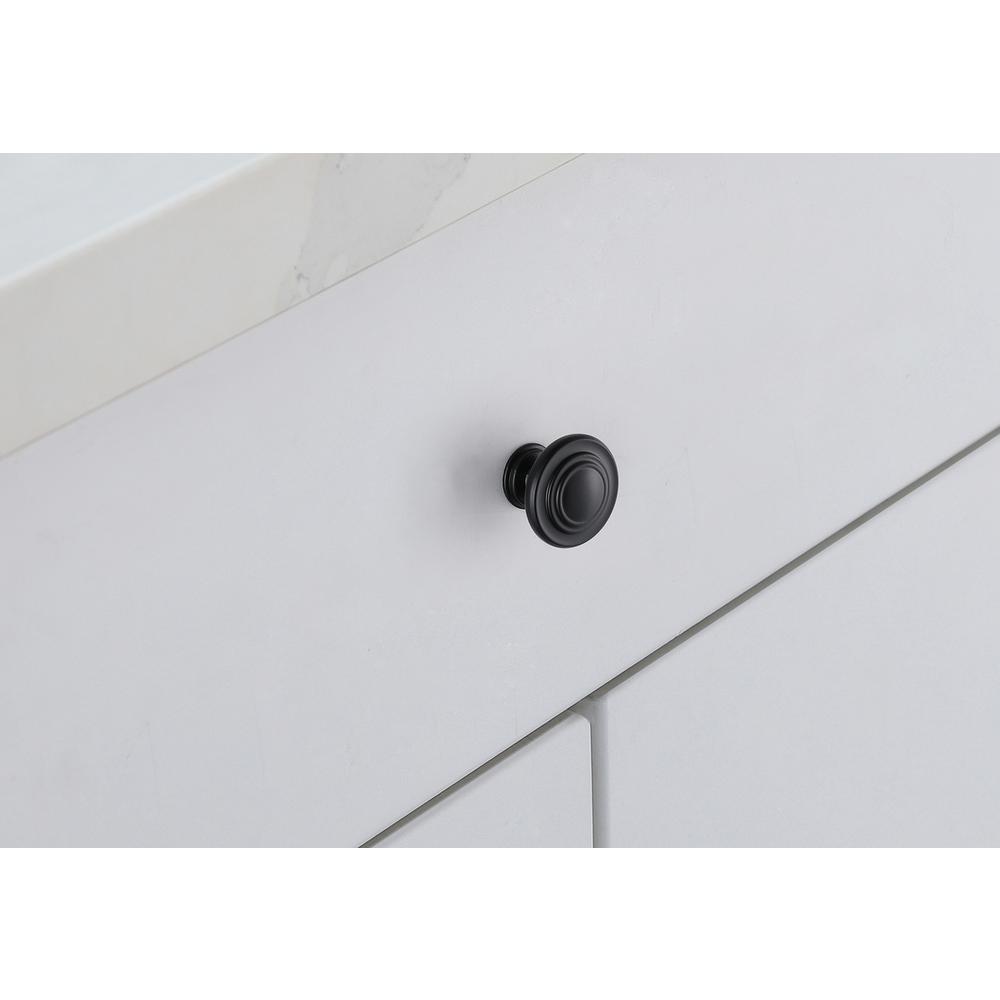 Alt View 1. Elegant Decor - Minu 1.3" Diameter Matte Black Mushroom Knob Multipack (Set of 10) - Matte Black.