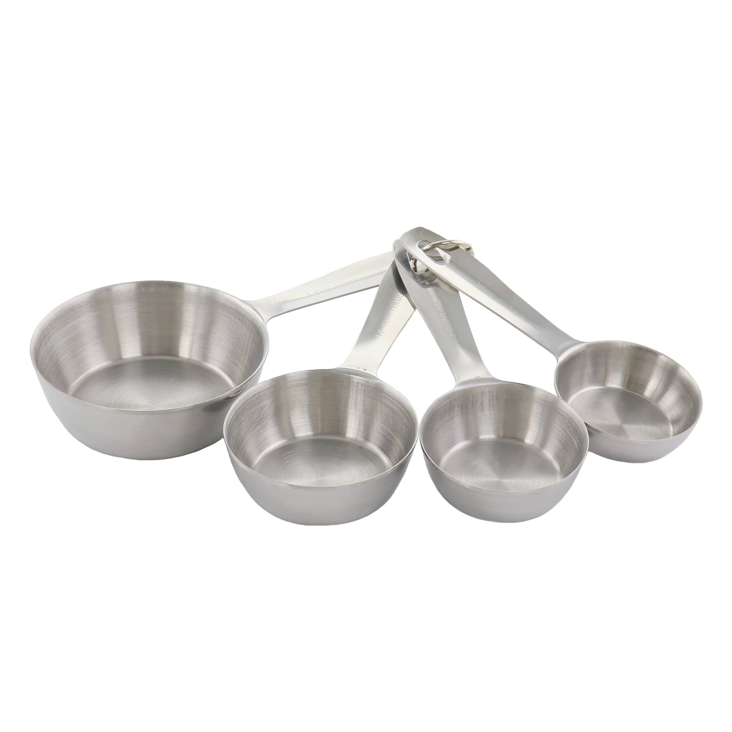 Oster - Baldwyn 4 Piece Stainless Steel Measuring Cup Set - Silver