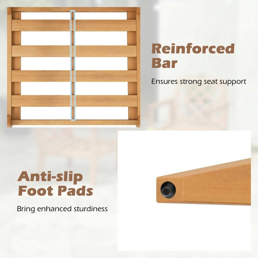 Reinforced Bar  
Ensures strong seat support  

Anti-slip Foot Pads  
Bring enhanced sturdiness