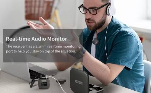 Real-time Audio Monitor

The receiver has a 3.5mm real-time monitoring port to help you stay on top of the situation.