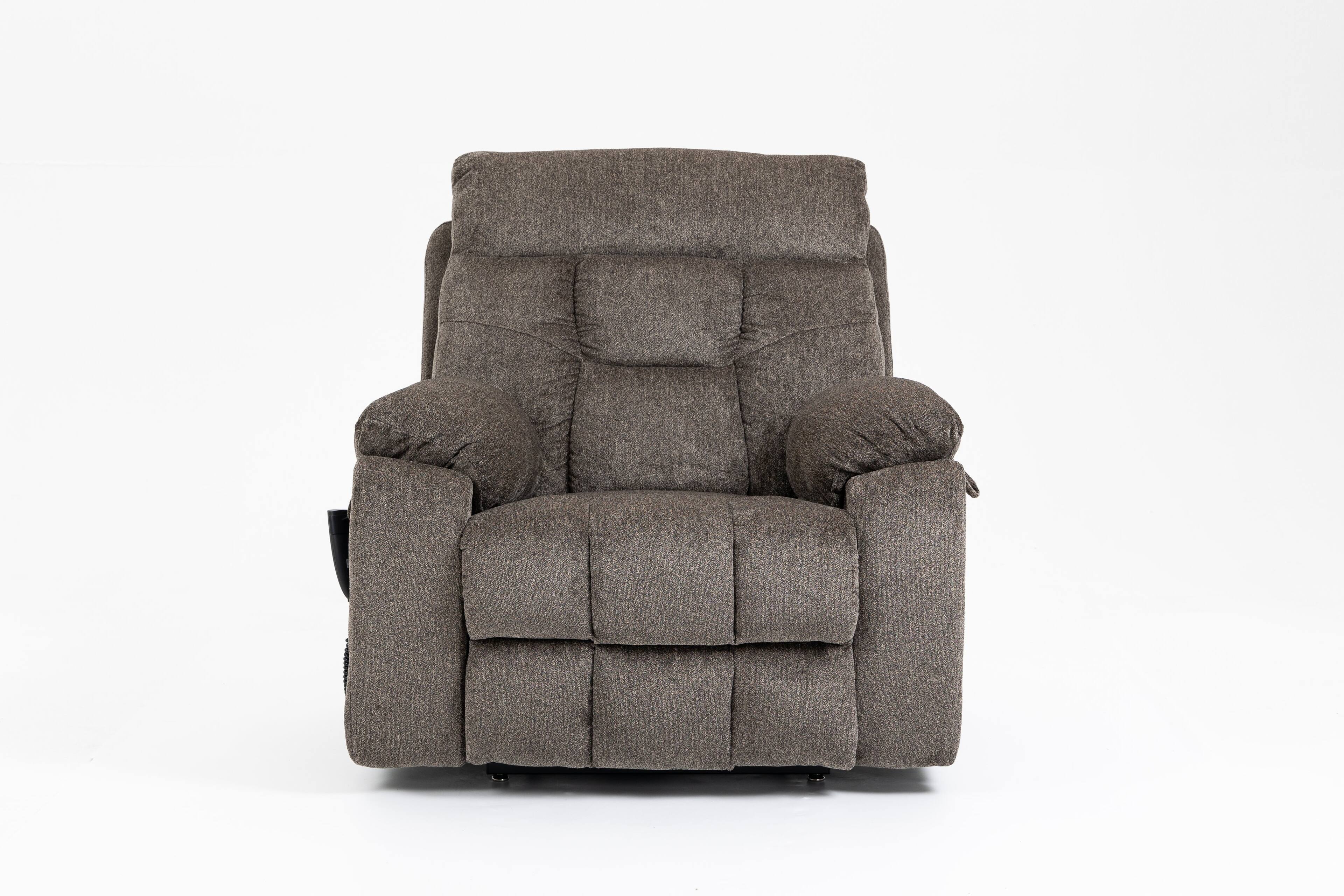 Alt View 1. TinyHomie - Old age electric lift chair flat high density foam electric sofa - Brown.