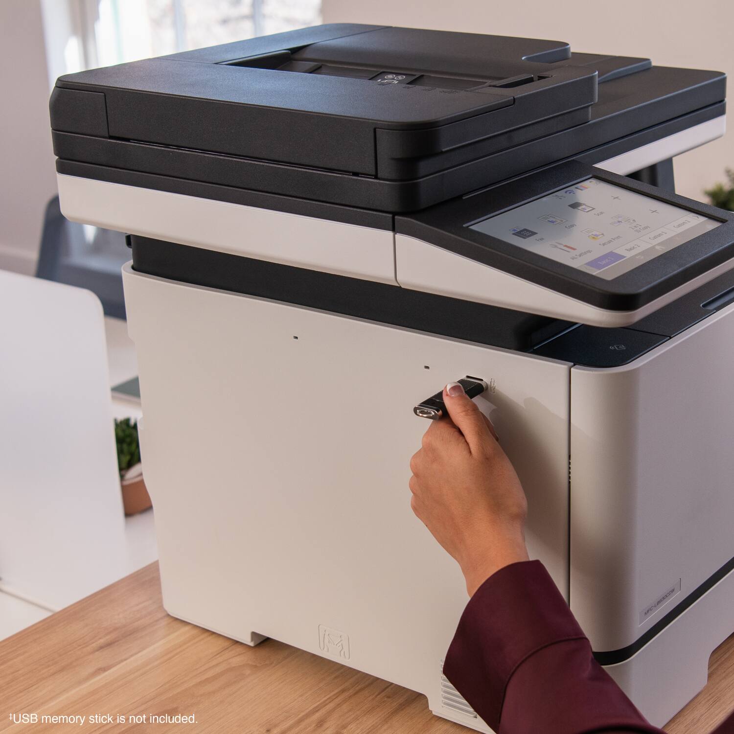 USB memory stick is not included.