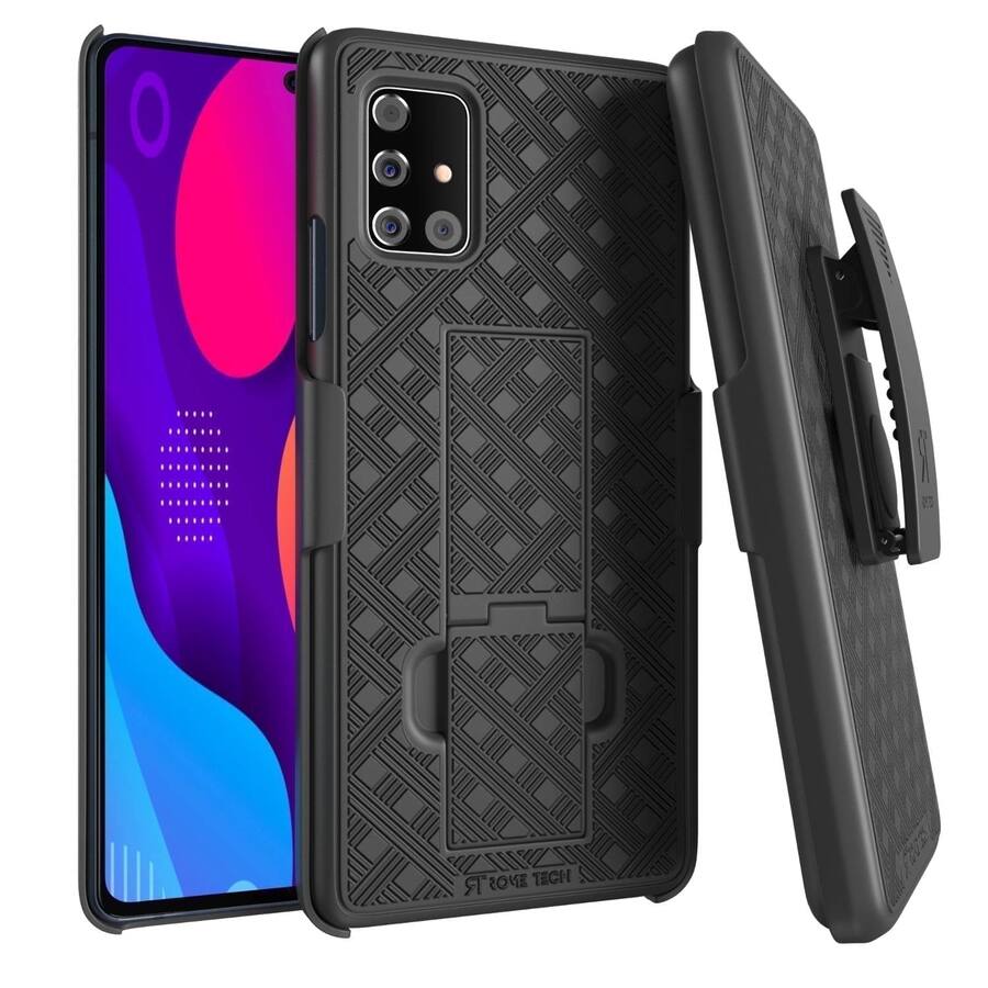 Combo Shell RomeTech Shell Holster Combo Case for Samsung Galaxy A51 Black - Best Buy