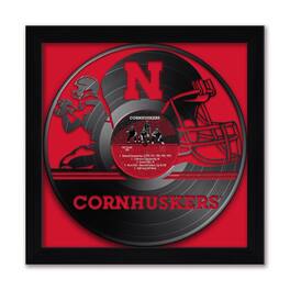 Sporticulture - Nebraska Huskers Framed 13" x 13" Vinyl Record Art Print - Red