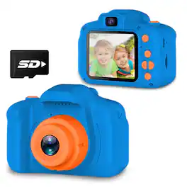 PRIMEPLUS - Upgraded Kids Selfie Camera, 8MP HD 1080P Video Camera, Dual Lens, Shockproof Christmas Gift for 3-10