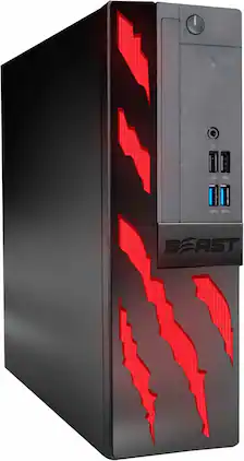 Blair Tech - Refurbished Excellent - Beast RGB Gaming PC Computer, Intel Core i5, Radeon RX 550 Graphics, 16GB RAM, 512GB SSD, WiFi, Win 11, 1080p PC Gaming - Black