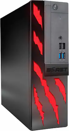 Front. Blair Tech - Beast RGB Gaming PC Computer, Intel Core i5, Radeon RX 550 Graphics, 16GB RAM, 512GB SSD, WiFi, Win 11, 1080p PC Gaming - Black.