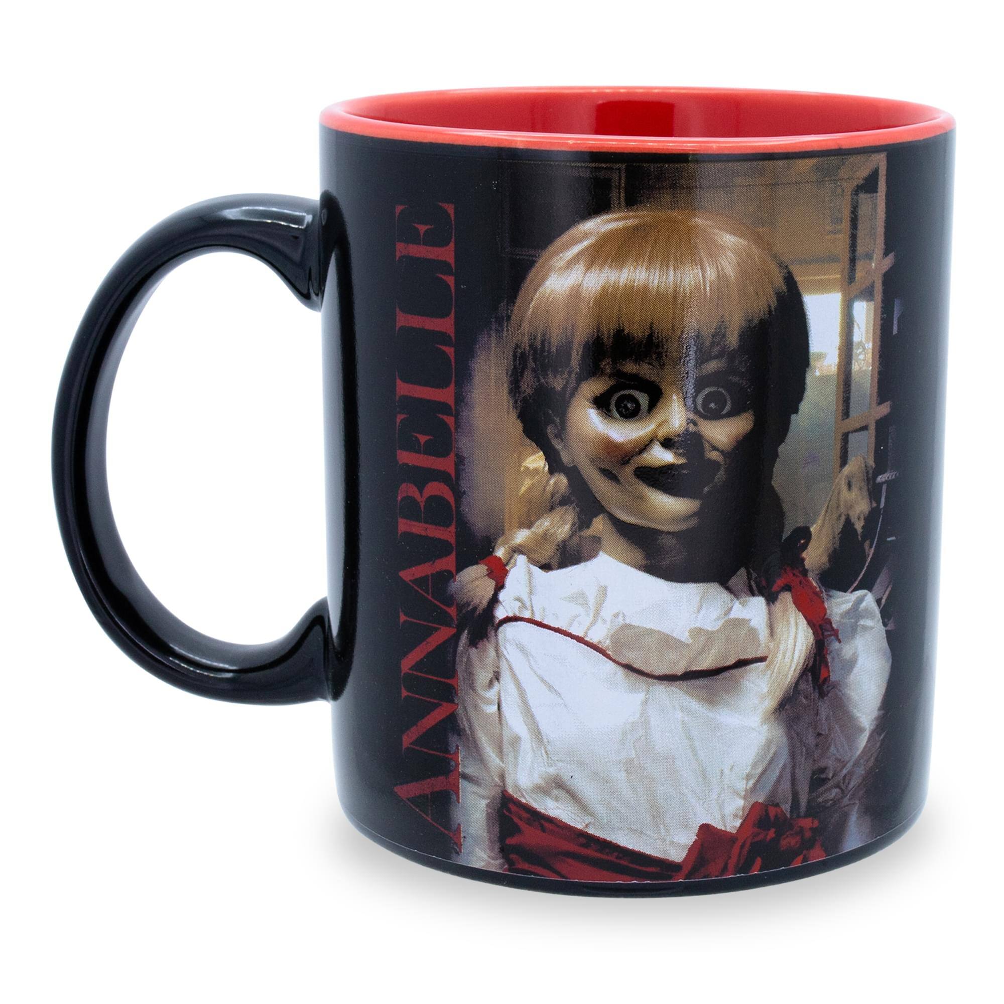 Alt View 1. Silver Buffalo - Annabelle The Conjuring Ceramic Mug | Holds 20 Ounces - Black.