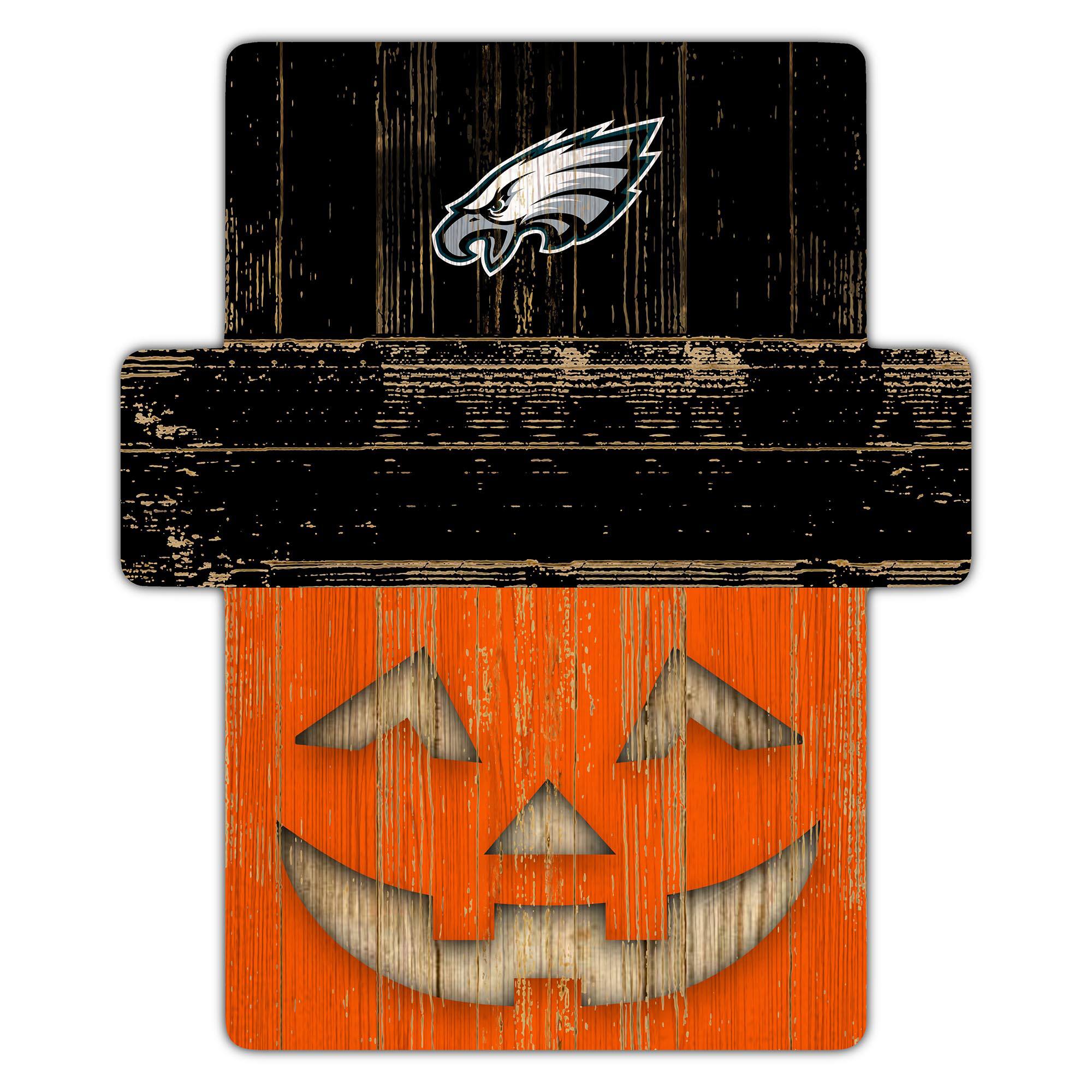 Front. Fan Creations - Philadelphia Eagles 12" x 12" Jack-O-Lantern Display - Orange.