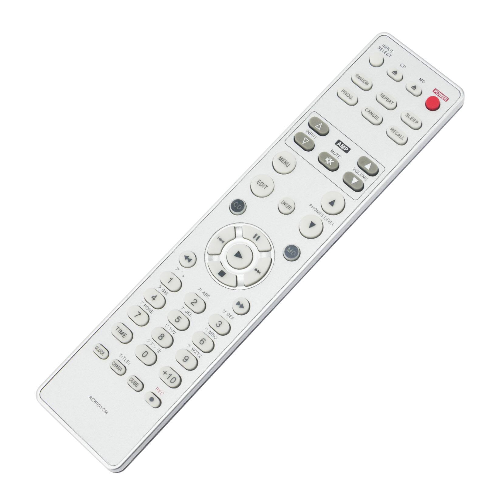 Sure, here is the corrected and grouped text from the image:

**Top Section:**
- INPUT SELECT
- CD
- MD
- RANDOM
- PROG
- REPEAT
- CANCEL
- SLEEP
- RECALL
- VOLUME
- MUTE
- MENU
- ENTER
- PHONES LEVEL
- POWER
- REC
- AC00
- CHARA
- DUBE
- +10

**Number Pad:**
- 1 ABC
- 2 DEF
- 3 GHI
- 4 JKL
- 5 MNO
- 6 PQRS
- 7 TUV
- 8 WXYZ
- 9
- 0

**Bottom Section:**
- TIME
- CLOCK
- TITLE
- CHARA
- DUBE
- +10
- REC
- AC00

**Additional Buttons:**
- EDIT
- ENTER
- PHONES LEVEL
- VOLUME
- MUTE
- MENU
- VOLUME
- PHONES LEVEL
- POWER
- REC
- AC00
- CHARA
- DUBE
- +10

**Directional Pad:**
- Up