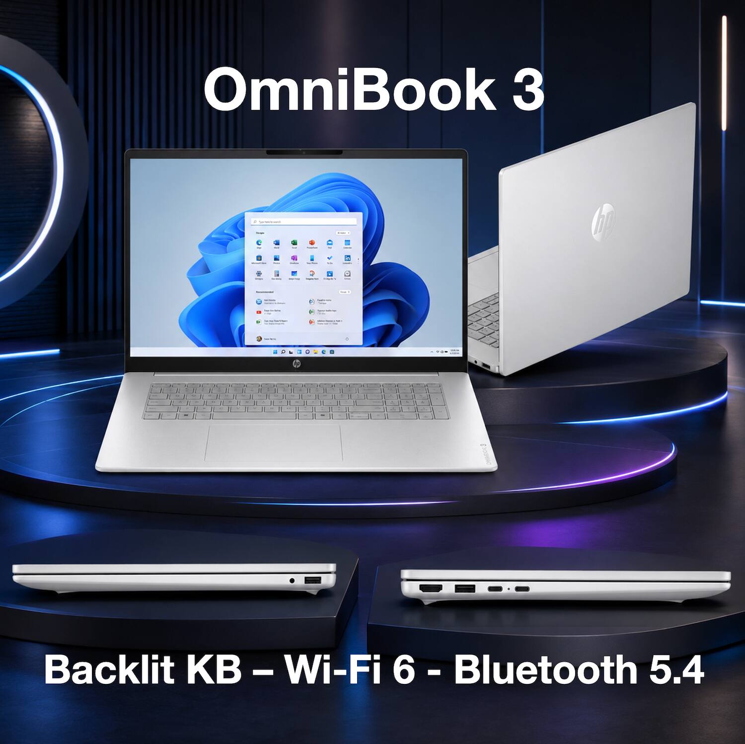 OmniBook 3

Backlit KB - Wi-Fi 6 - Bluetooth 5.4