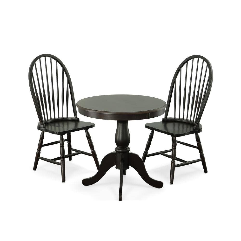 Alt View 4. Carolina Chair & Table - Fairview 30" Round Pedestal Dining Table - Espresso - Brown.