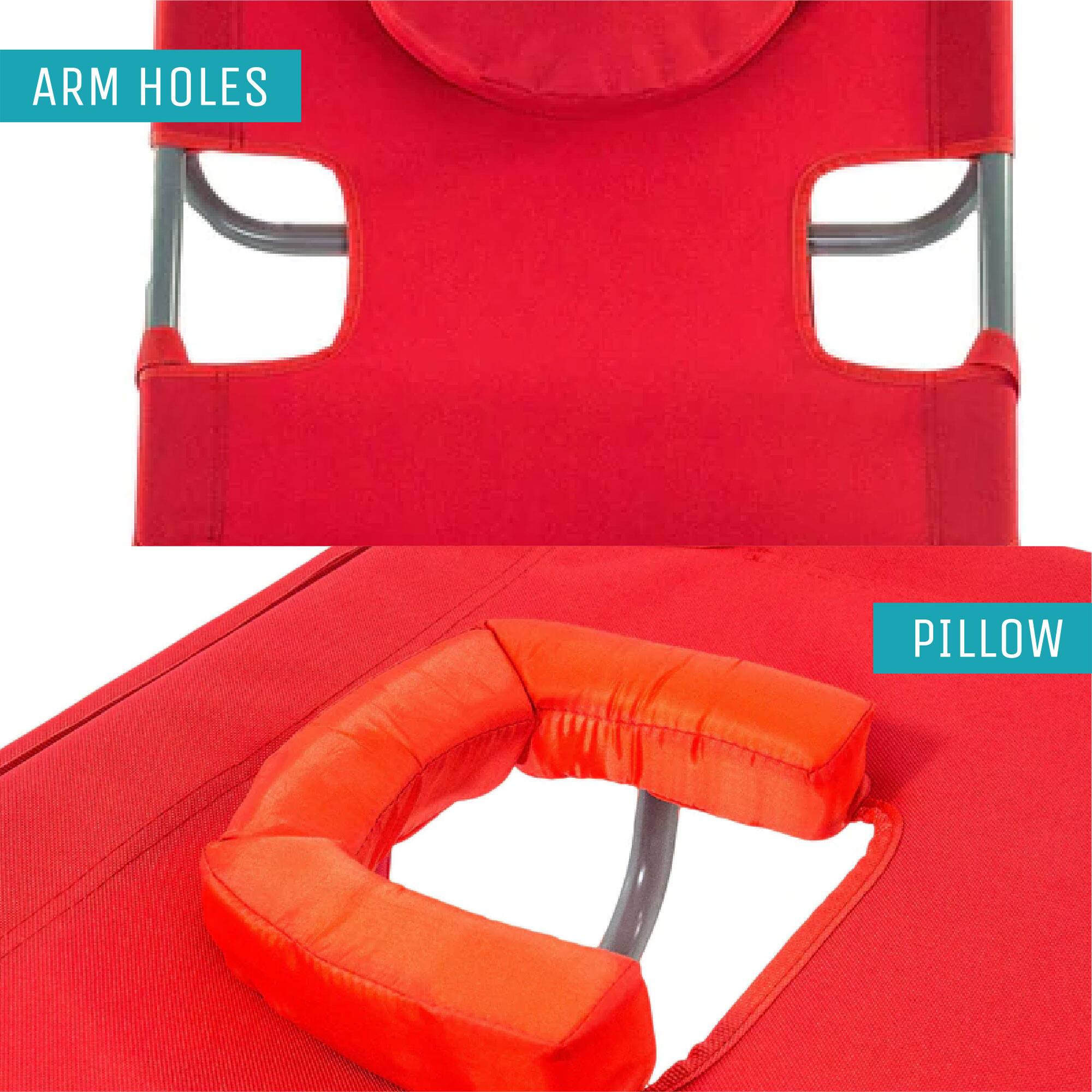 ARM HOLES  
PILLOW