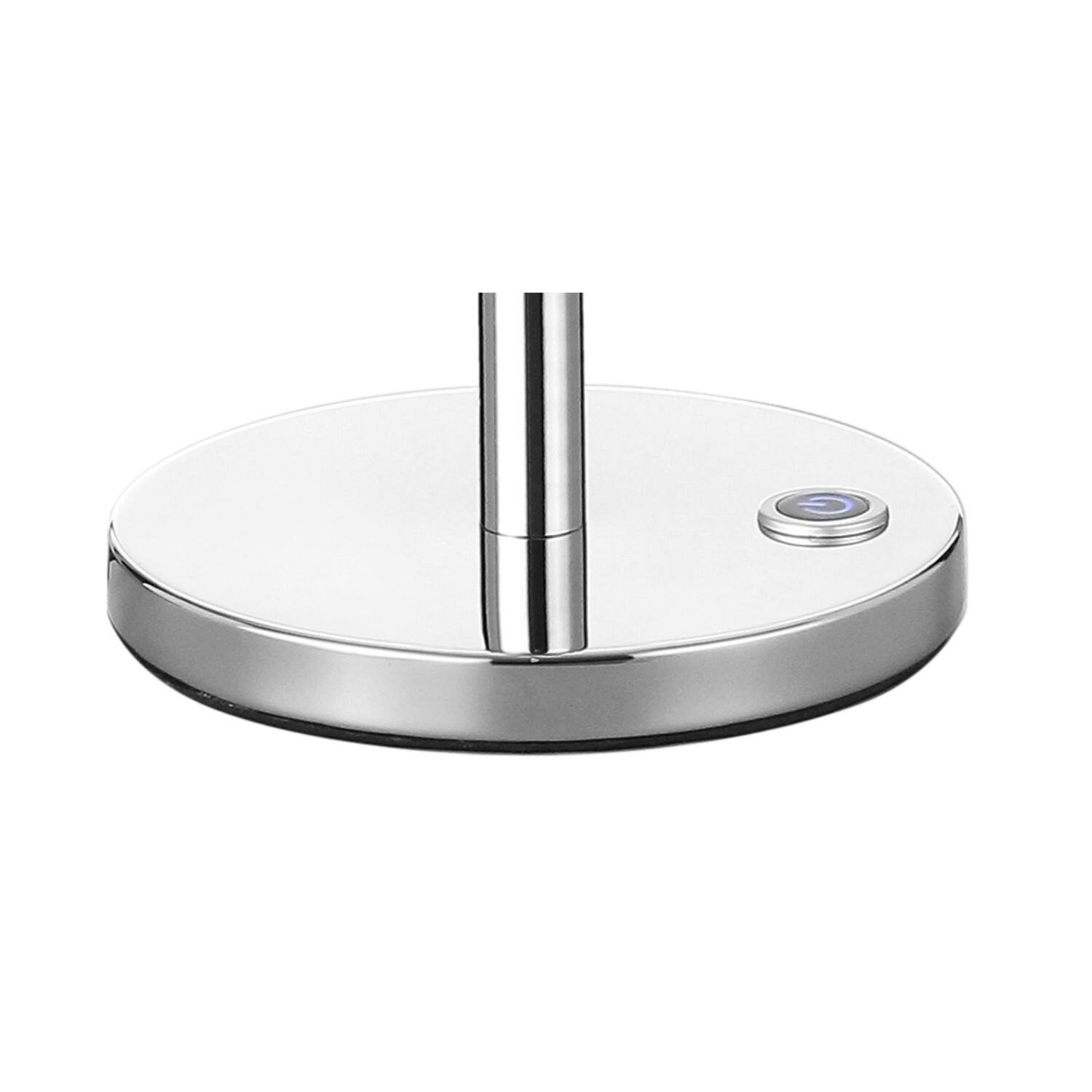 Alt View 5. Jonathan Y - Nile 23.5" LED Integrated Table Lamp, Chrome - Silver.