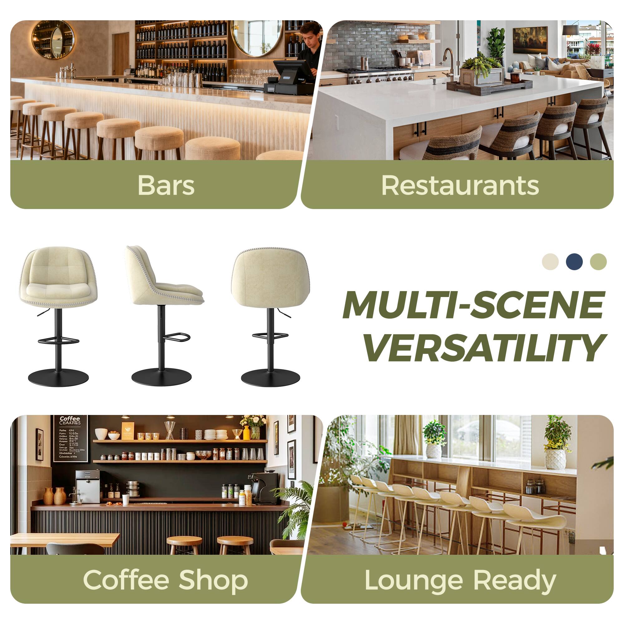 Bars  
Restaurants  
Coffee Shop  
Lounge Ready  

MULTI-SCENE VERSATILITY